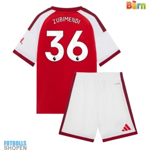 Billiga Arsenal Martin Zubimendi #36 Hemmatröja Barn 2026-27 Kortärmad (+ Korta byxor)